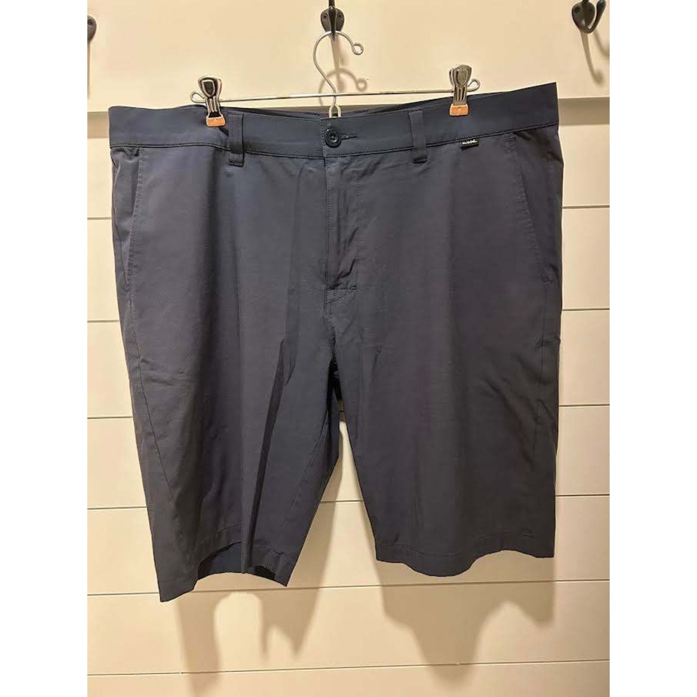TravisMathew Beck Golf Shorts Mens 38 Navy Blue Stretch Flat Front Performance